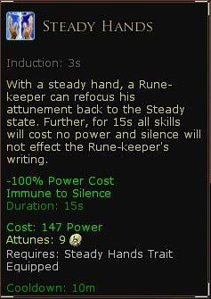 Rune keeper legendary skills - Steady hands