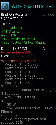 Rune keeper word smiths - Word smiths hat