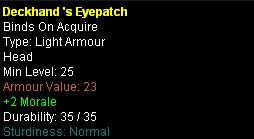 Shipwrecked mariner - Deckhand eyepatch