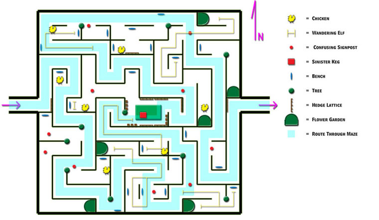 Spring festival 2009 - Hedge maze map