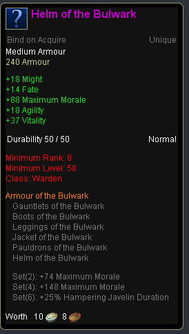 Warden bulwark - Helm of the bulwark