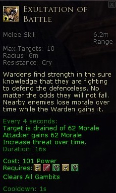 Warden fist gambit - Exultation of battle