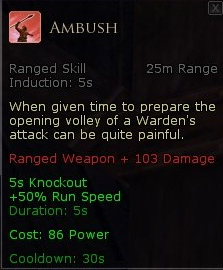Warden javel skills - Ambush