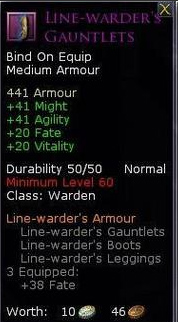 Warden line warden set - Line wardens gauntlets