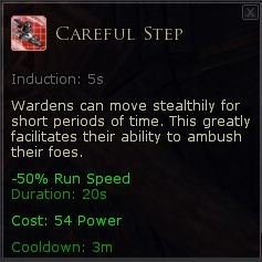 Warden movement effects - Careful step