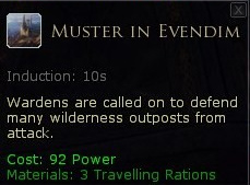 Warden muster - Muster in evendim