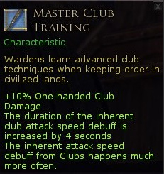 Warden passive skills weapon - Master club training