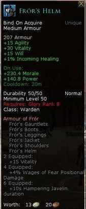 Warden pvmp fror set - Frors helm