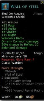 Warden pvmp fror set - Wall of steel