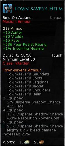 Warden rift set - Town savers helm