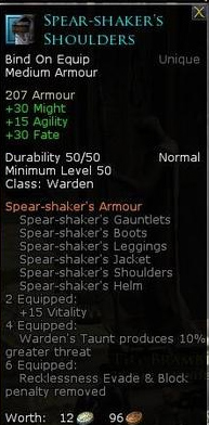 Warden shakers set - Spear shakers shoulders