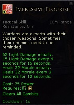 Warden shield gambits - Impressive flourish