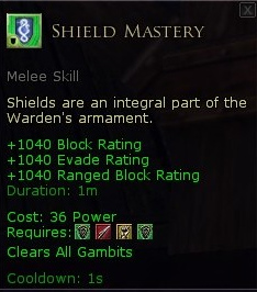 Warden shield gambits - Shield mastery