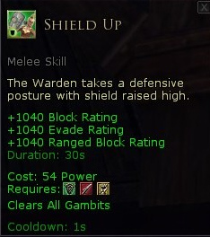 Warden shield gambits - Shield up
