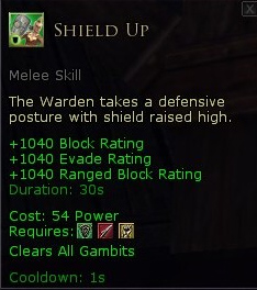 Warden shield gambits - Shield up