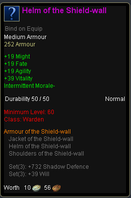 Warden shield wall - Helm of the shield wall