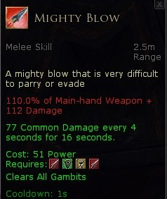 Warden spear gambits - Mighty blow