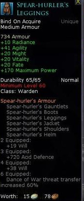 Warden spear hurler set - Spear hurlers leggings