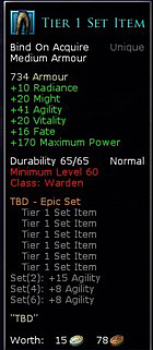 Warden tier 1 set items - Tier 1 leggings