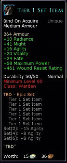 Warden tier 1 set items - Tier 1 shoulder